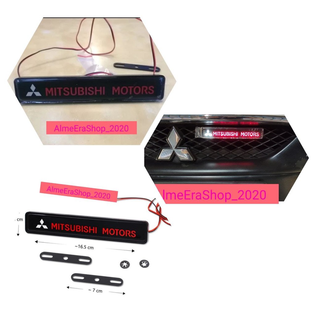 Lampu LED Front Hood Grill Depan Mobil Lambang Logo Mitsubishi