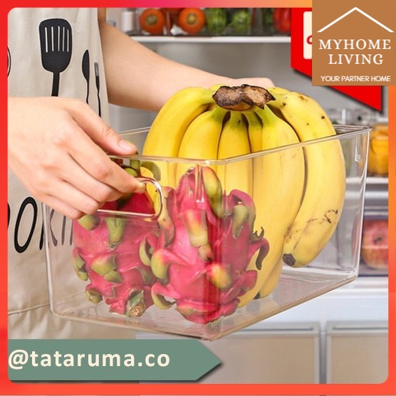 SOJIA - Tempat Penyimpanan Makanan Kontainer Box Kulkas Akrilik Transparan Besar