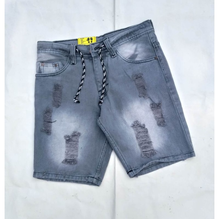 [Bisa COD] Celana Jeans Pendek Sobek Pria Wisker Jeans Pendek Ripped Pria Premium Distro NEW