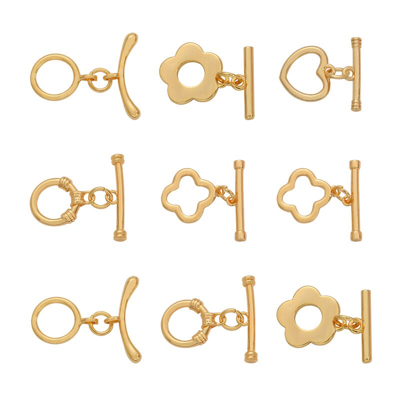 Oval/Heart Brass OT Clasps Hooks for Women Handmade Necklace Bracelet Jewelry Accessories making Findings