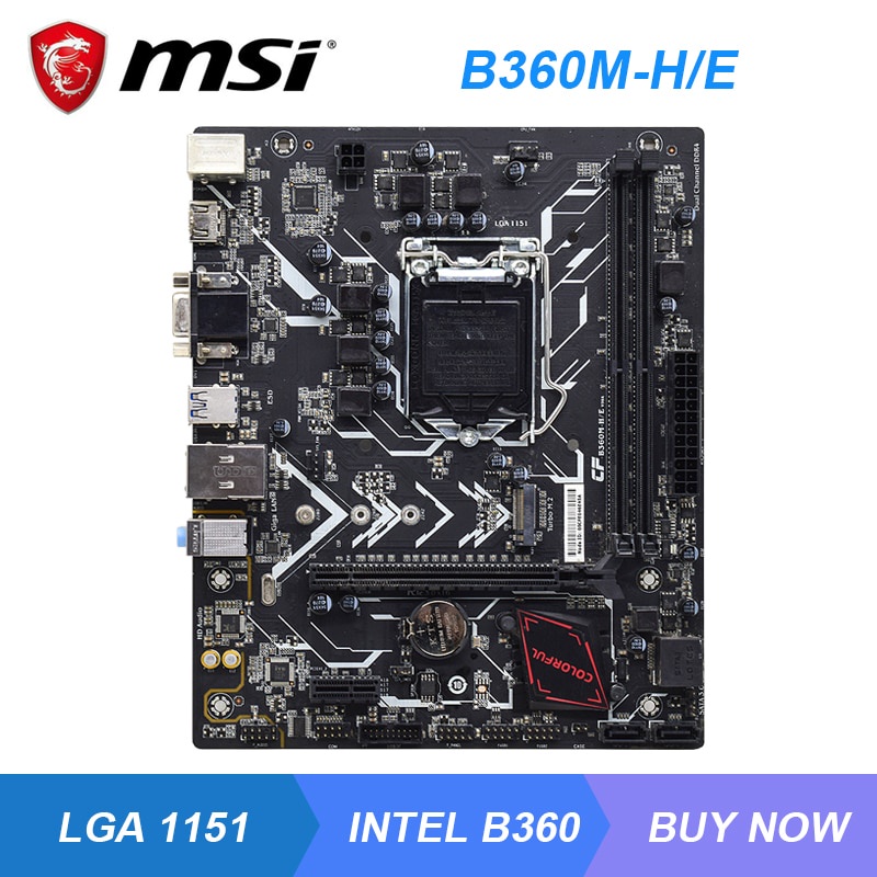 PREORDER MSI B360M-HE LGA 1151 Intel B360 B360M Gaming PC Motherboard DDR4 PCI-E 3.0 X16 VGA HDMI US