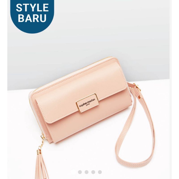 DOMPET WANITA DOMPET TALI JENNIFER PINK W2458P3 SHOPIE MARTIN PARIS TERBARU SOPHIE MARTIN