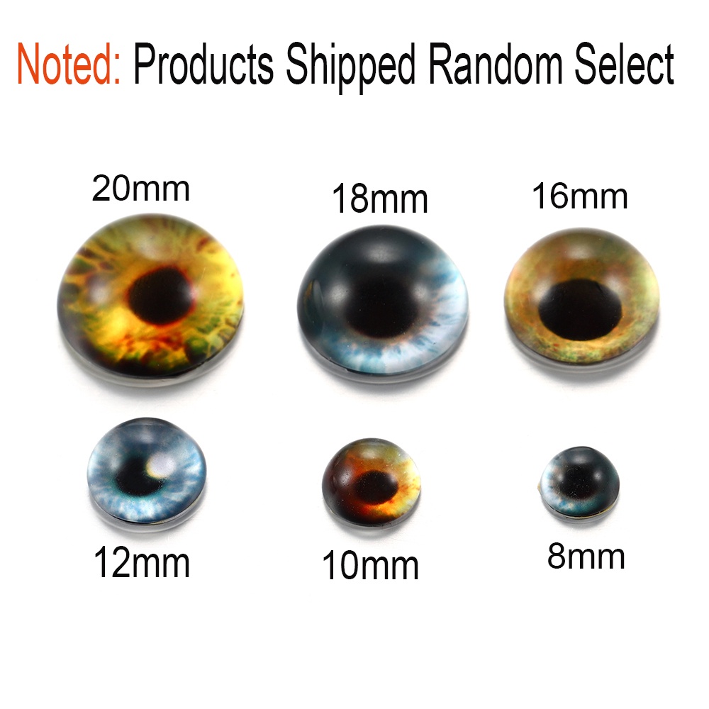 10PCS/Lot 8-20mm Cat's eye pattern cabochon glass sheet DIY untuk membuat perhiasan persediaan aksesori liontin