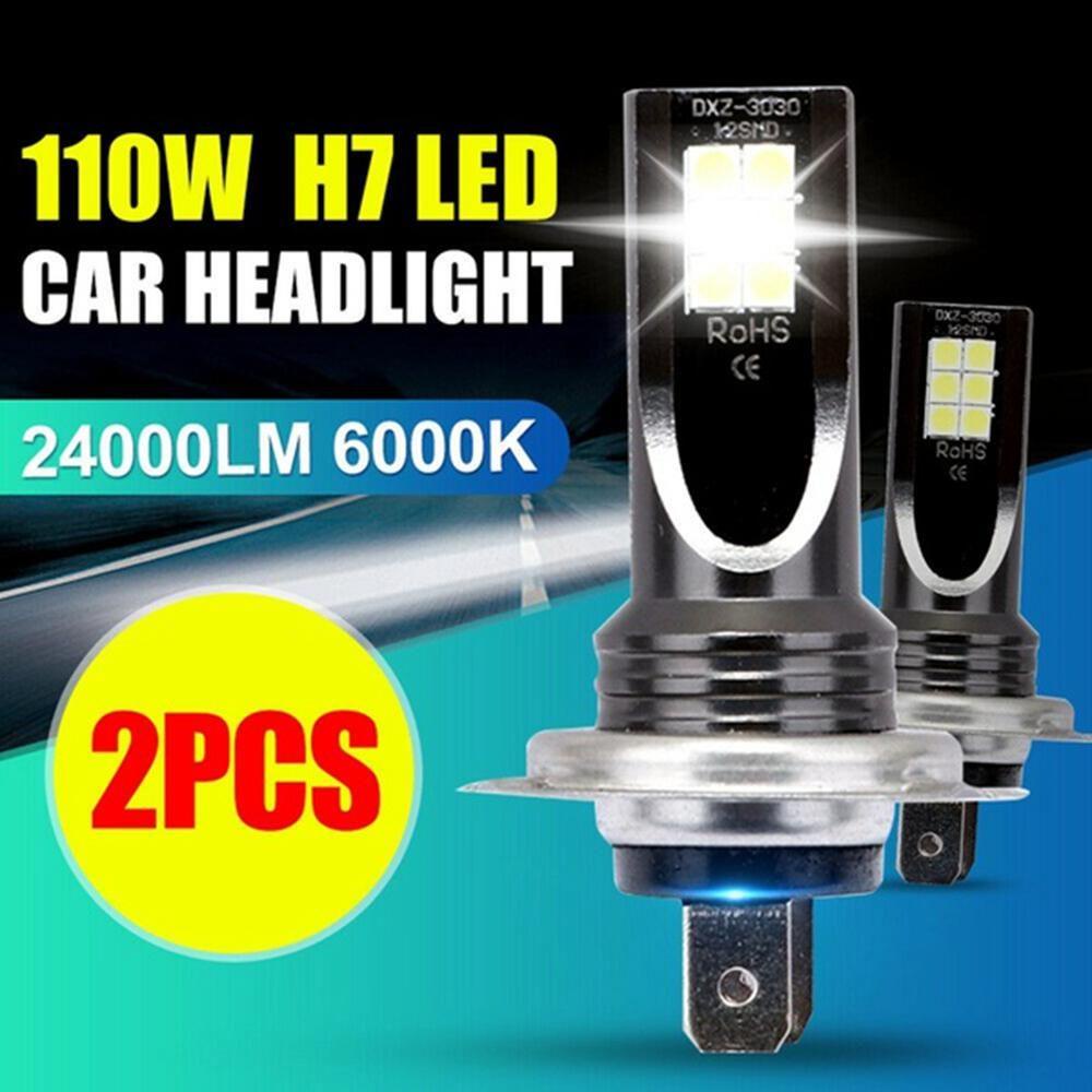Populer 2PCS/Set Lampu LED Mobil 110W IP68 6000K 24000LM Bohlam Kabut CSP Tahan Air