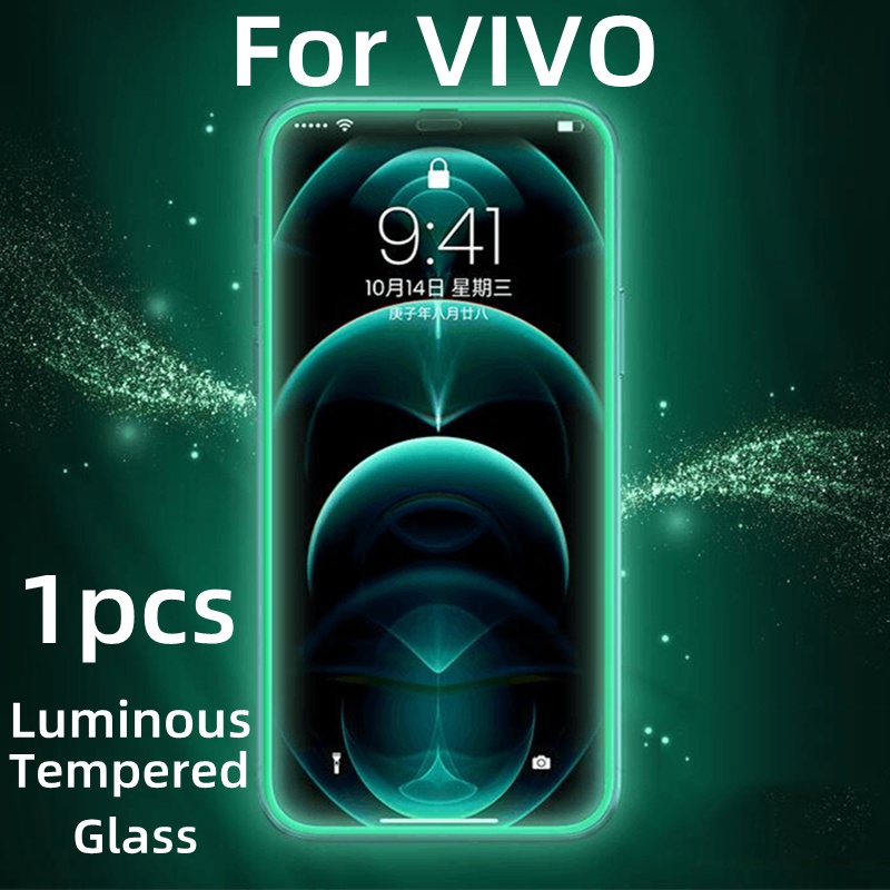 1pc Pelindung Layar tempered glass luminous Untuk VIVO Y85 Y90 Y97 Y3S Y5S Y7S Y9S Y15S Y19 Y20S Y30 Y31S Y50 Y33S Y52S Y55S Y1S Y70S Ux1 Zx3S