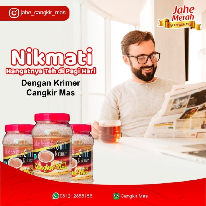 

MINUM-SIAP-DRINK-TO-READY- JAHE MERAH CANGKIR MAS PLUS KRIMER -READY-TO-DRINK-SIAP-MINUM.
