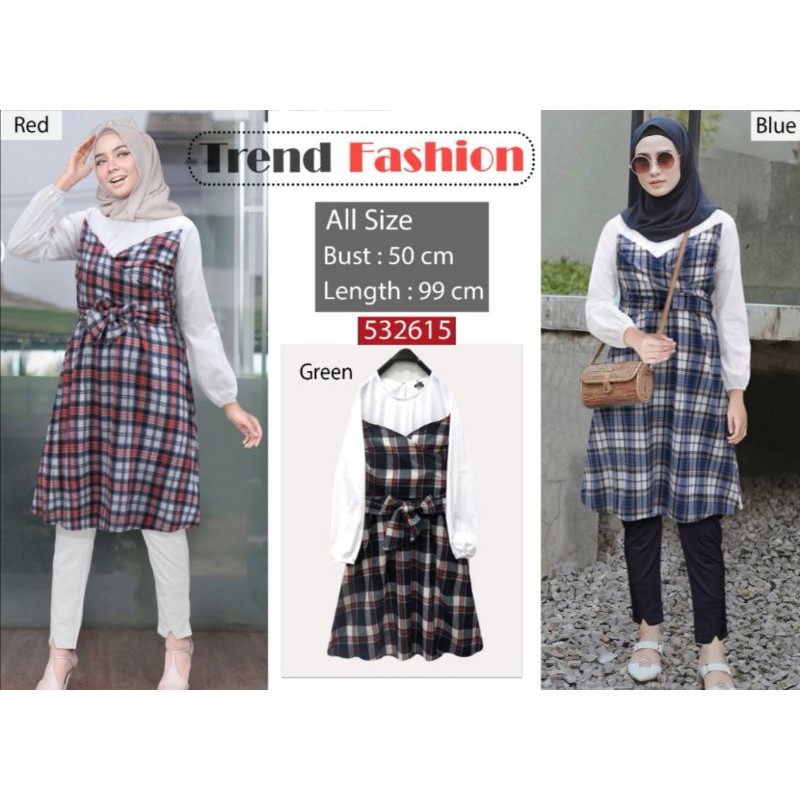 JF6120 Tunik Overall kotak ikat by Extu