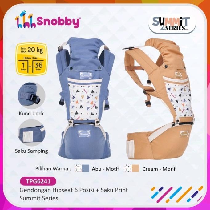 Snobby Gendongan Bayi Hipseat 6 Posisi + Saku Sirkulasi Summit TPG6241