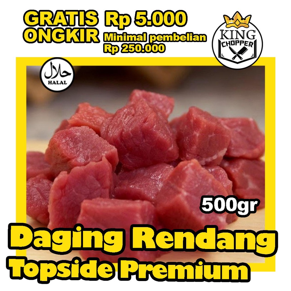 

DAGING RENDANG TOPSIDE IMPORT FROZEN FRESH SAPI SEGAR BEKU RAWON SENGKEL POTONG SLICE SOP AYAM SUKIYAKI TERIYAKI IKAN