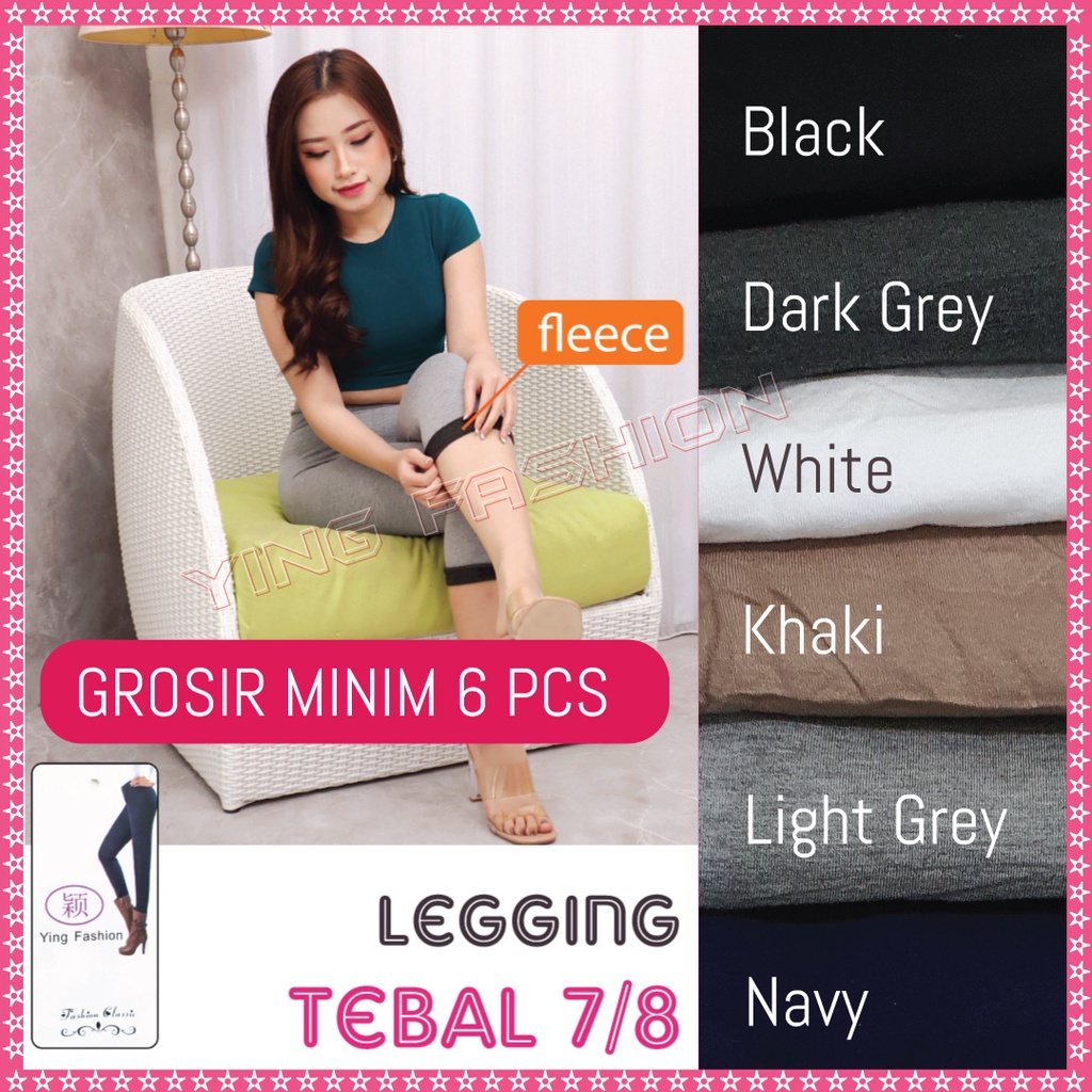 [ GROSIR ] Legging Fleece Wanita 702 7/8 / Legging Fleece / Legging Thermal 902 / Legging fleece Wanita 7/8 Jumbo