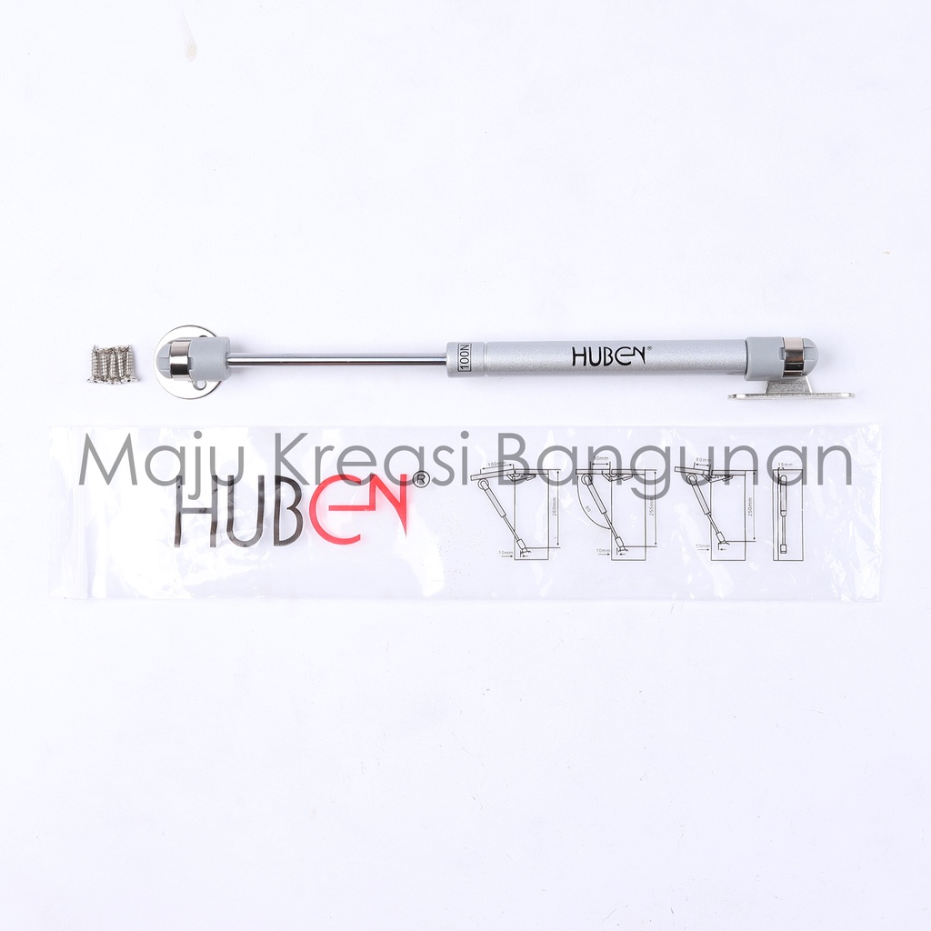 Gas Spring Huben 100N Hidrolis Hidrolik Jok Motor Matic 100 Newton N100 Pegas Lemari Pintu