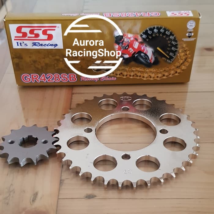 Q.W514 Gear Set TK Jupiter Z Vega R F1ZR & Rantai SSS SB Gold