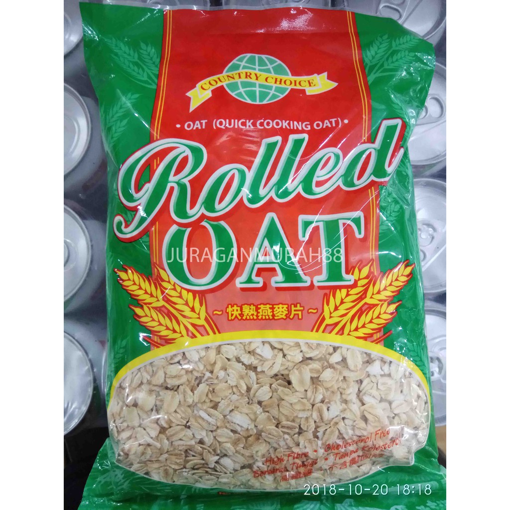 

Country Choice Rolled Oat, Gandum Utuh / Kasar masak Impor Malaysia