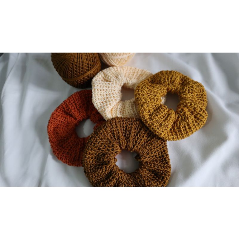 scrunchies crochet / ikat rambut rajut