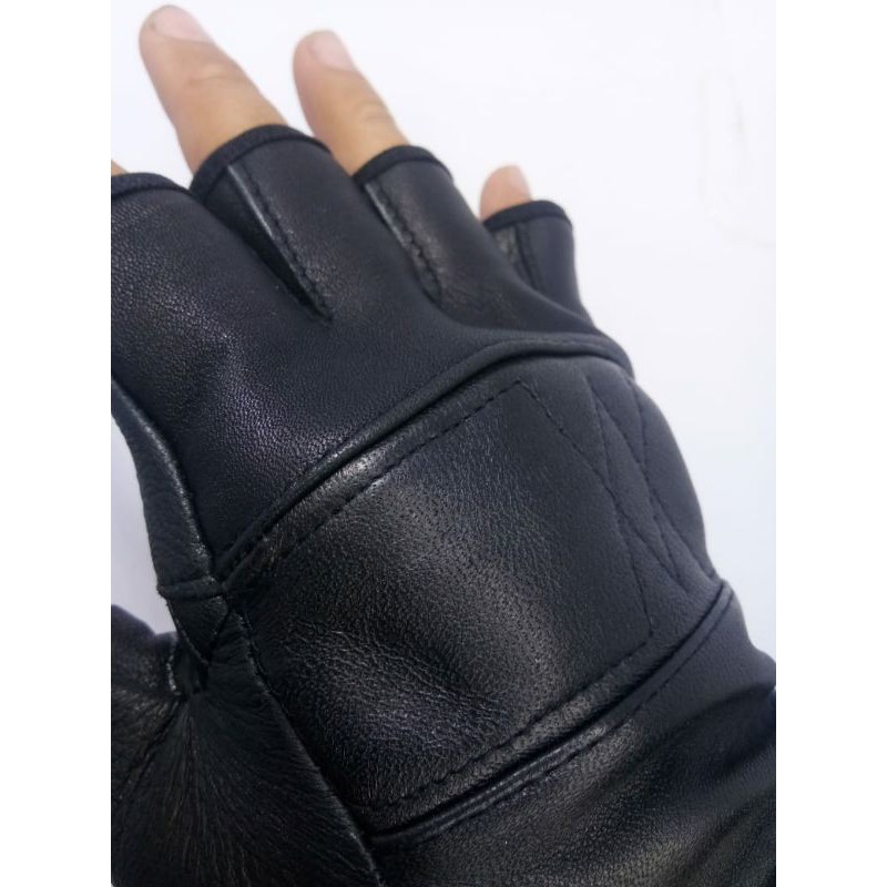 GET NOW Sarung Tangan Kulit Asli setengah jari original motor Pria daily man Gloves