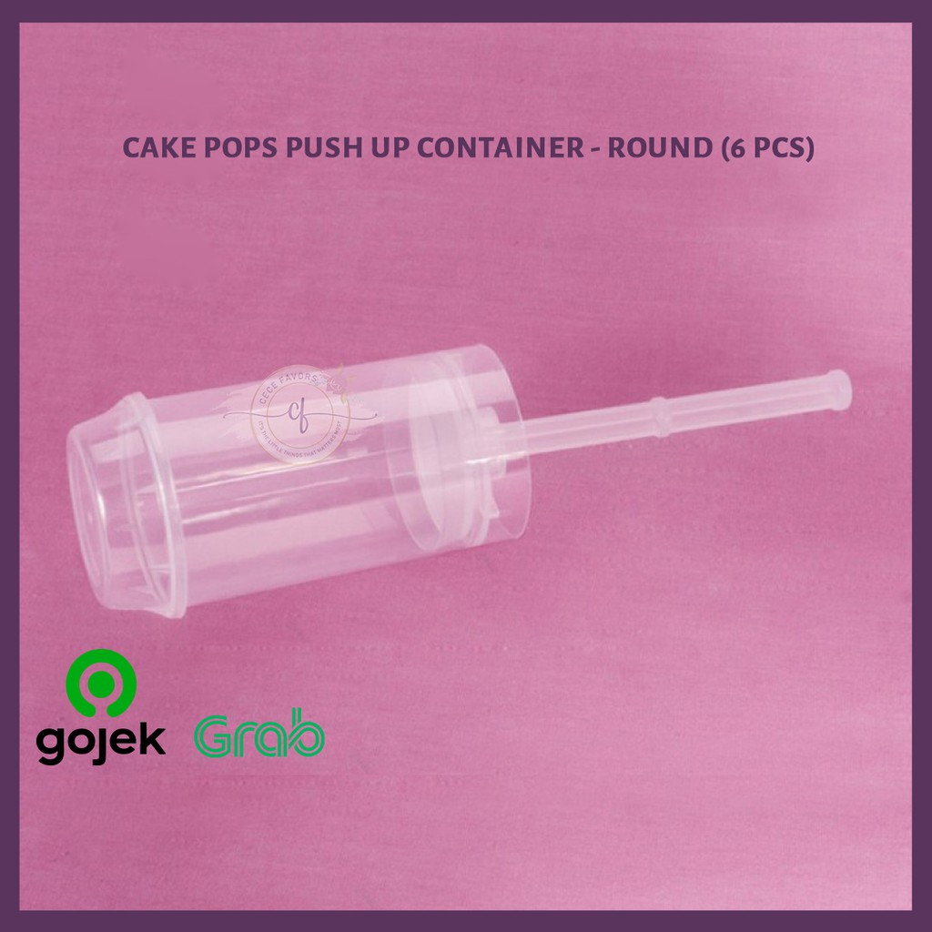 Cetakan Coklat Bolu Kue Cake Pop Push Up Container - Round (6 Pcs)