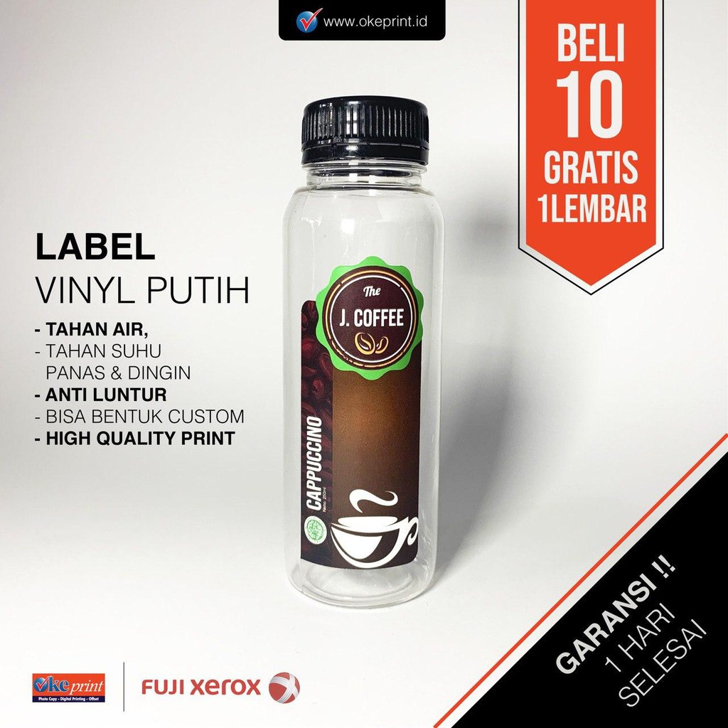 

Cetak Stiker Label Vinyl Glossy + CUT / Cetak Label Kemasan