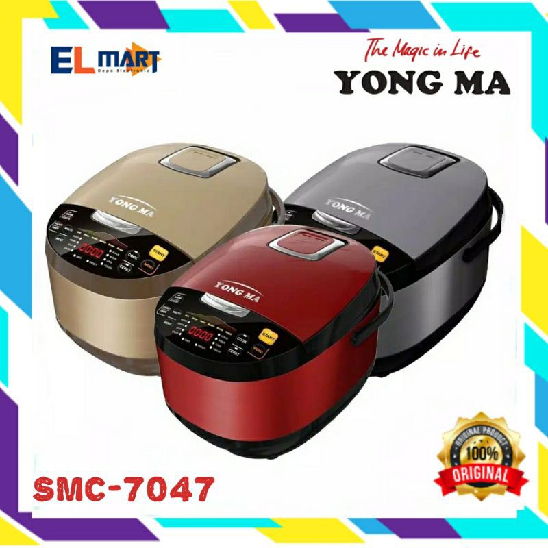 YONGMA Magic Com Digital 2L Yong Ma SMC 7047  Rice cooker 2 liter SMC7047