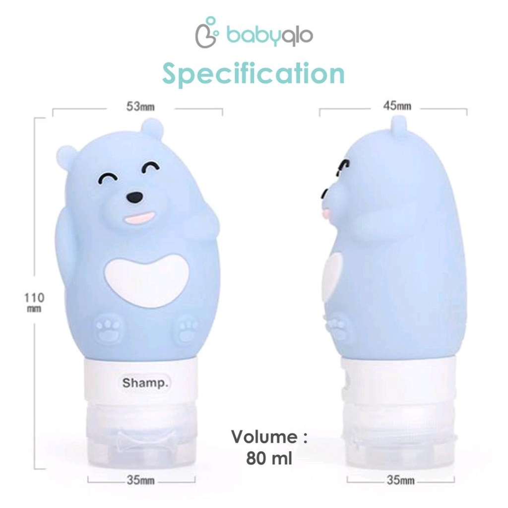 BABYQLO TRAVEL DOT BEAR + PILL CASE AND POUCH BQ TBB9003