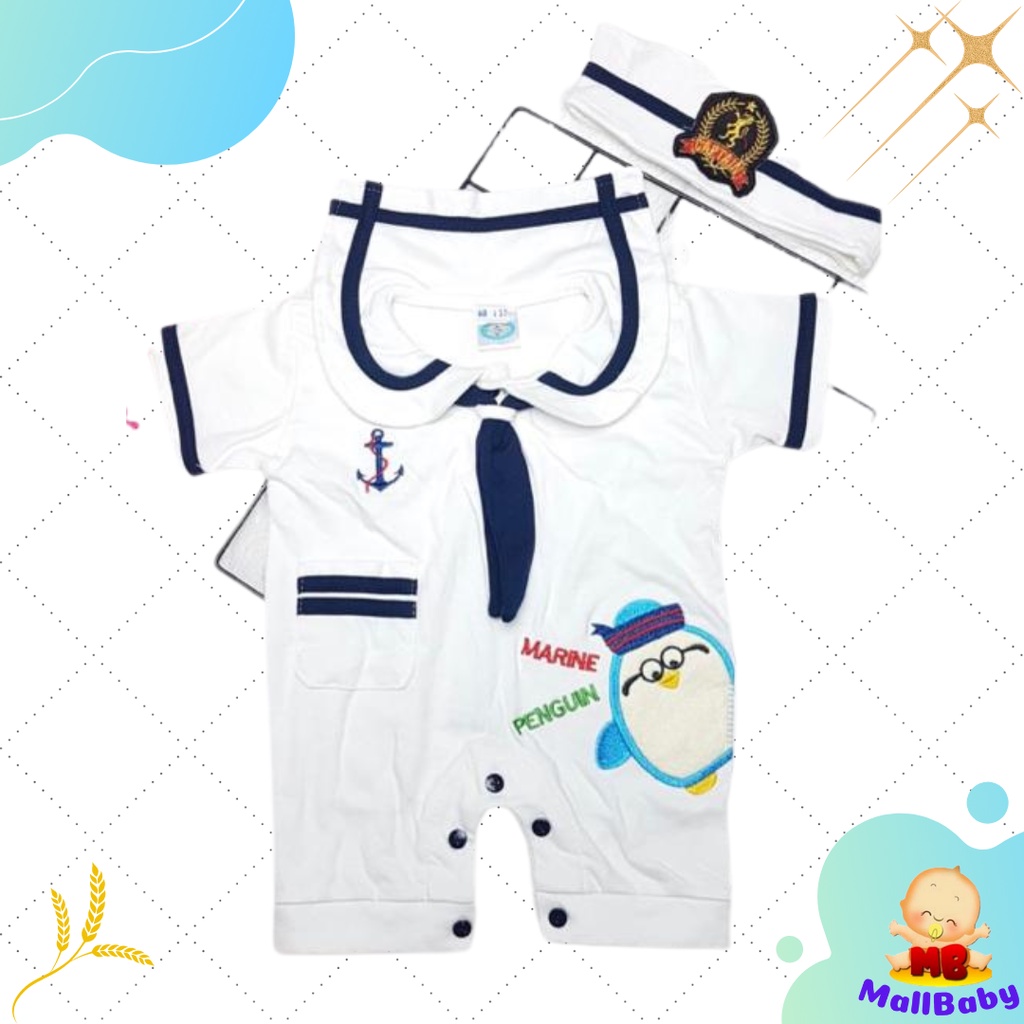 Baju Bayi Laki Laki Jumper Romper Bayi Lucu sailor Pelaut