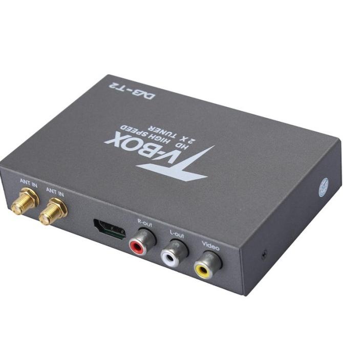 T338B HD CAR DIGITAL TUNER DVB T2 TV BOX RECEIVER DENGAN 2 ANTENA A Z0 KLM25