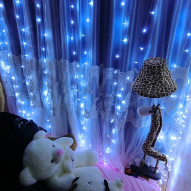 [Ready Stok] Lampu Tumblr Lampu Natal Tirai Panjang 3 x 3 meter LED Tumblr Light Tirai 3x3 | LED Long Curtain Gorden Light Lampu Hias Kamar lampu hias led lampu dekorasi murah