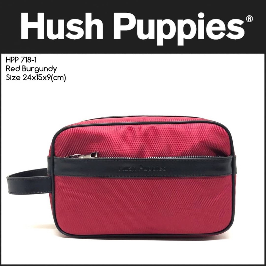 Tas Pria Handbag HUSH PUPPIES 718-1 RED BURGUNDY MERAH Import Tas Cowok Murah