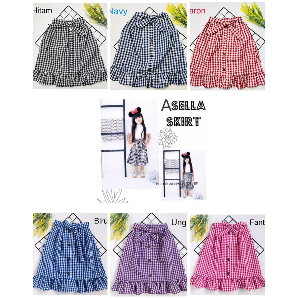 DL88 I ASELA SKIRT 2-10THN/ROK KOTAK PREMIUM