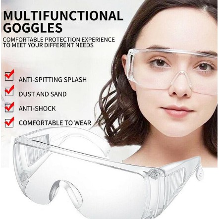 A-ZAHRA Medical goggles Safety goggles Protection Clear Protective Glasses Wind Dust Anti-fog Medica