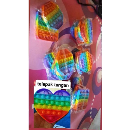 MAINAN POT IT Pop it Fidget Toys Rainbow Pelangi Stress Relief kids POT IT jawa tengah-1