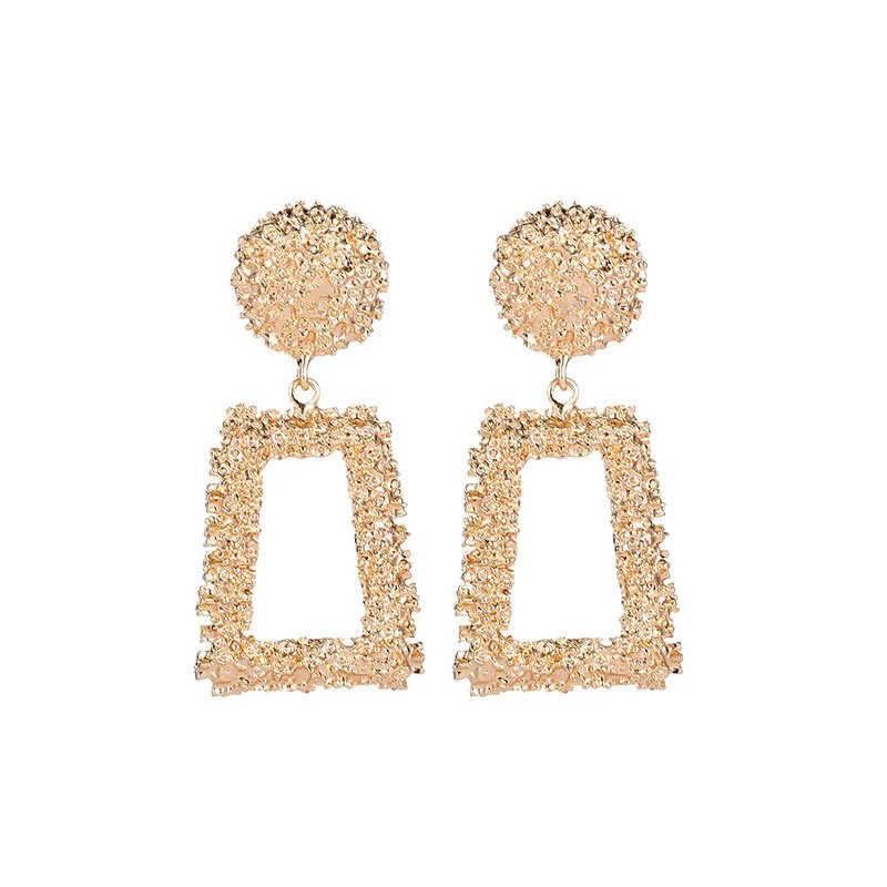 Anting Korea Anting Panjang Fashion Import Vintage Earrings Women Geometric Metal Earing Hanging-4