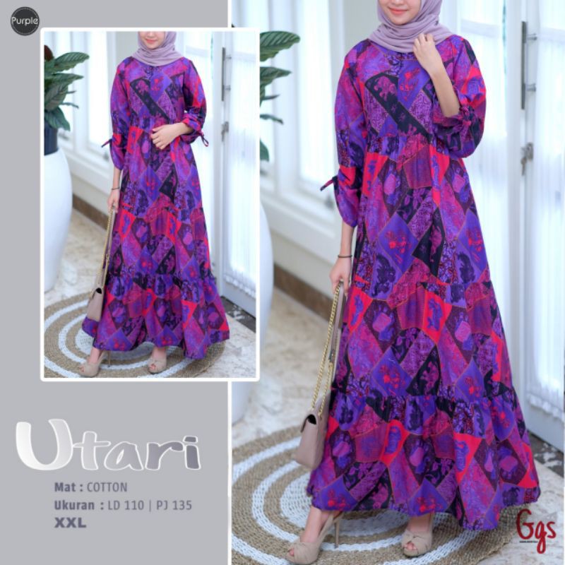 Gamis big size / Gamis katun /Gamis utari