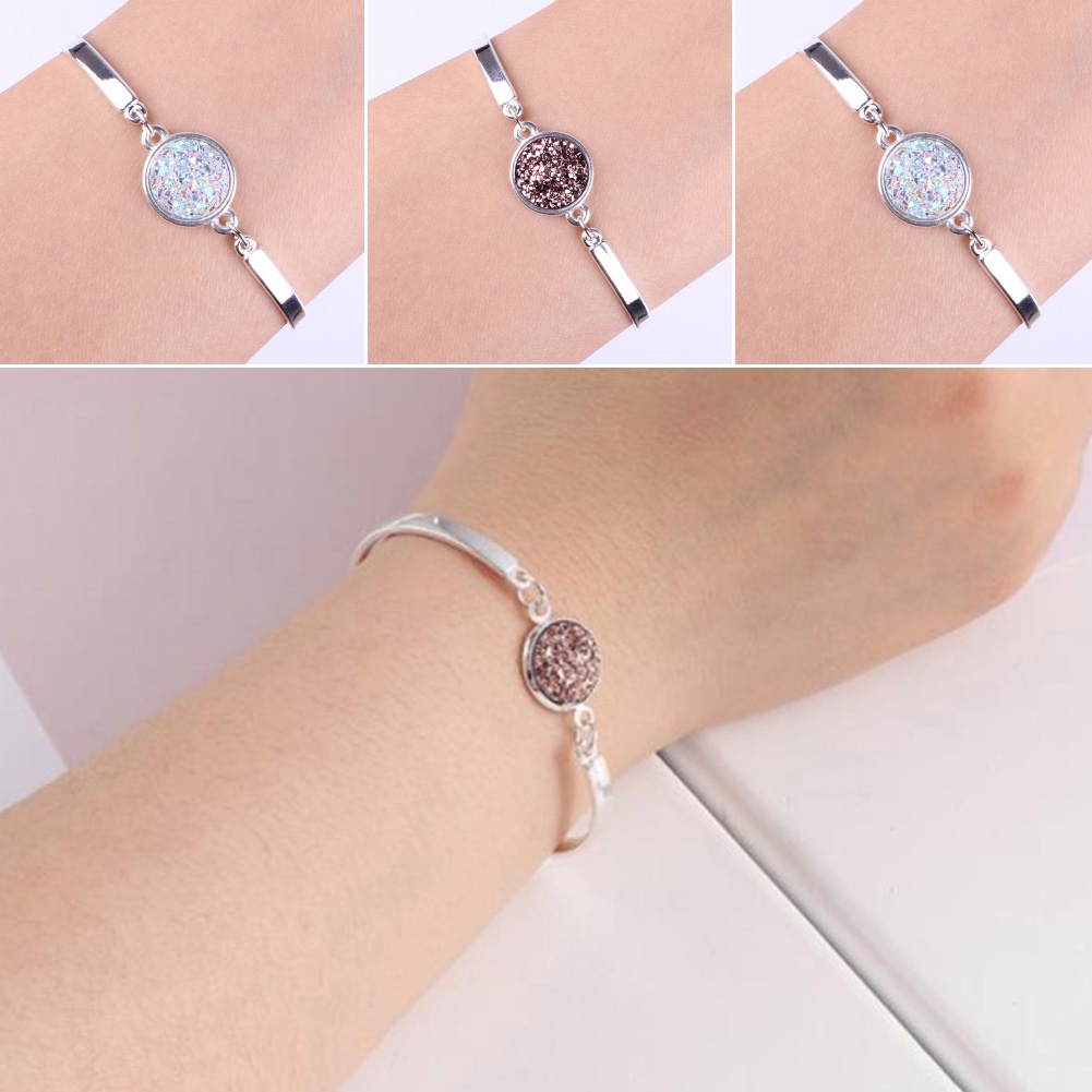 Hu Hu Hu Hu Hu Alat Bantu Pasang Kacamata♡ Gelang Tangan Rantai Adjustable Aksen Manikmanik Resin Glitter Untuk Wanitahadiah