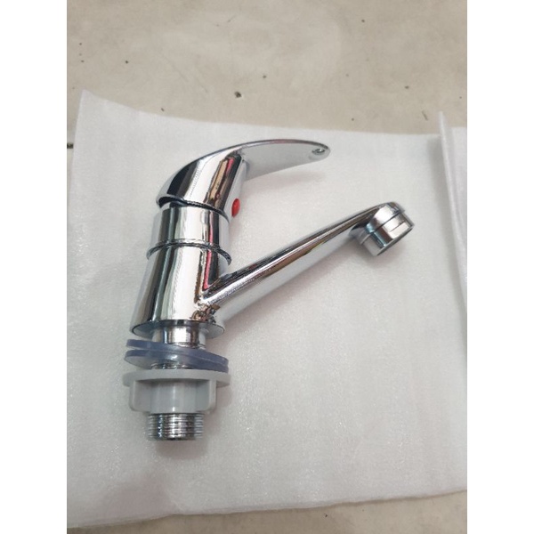 Kran wastafel hitam black / chrome promo murah