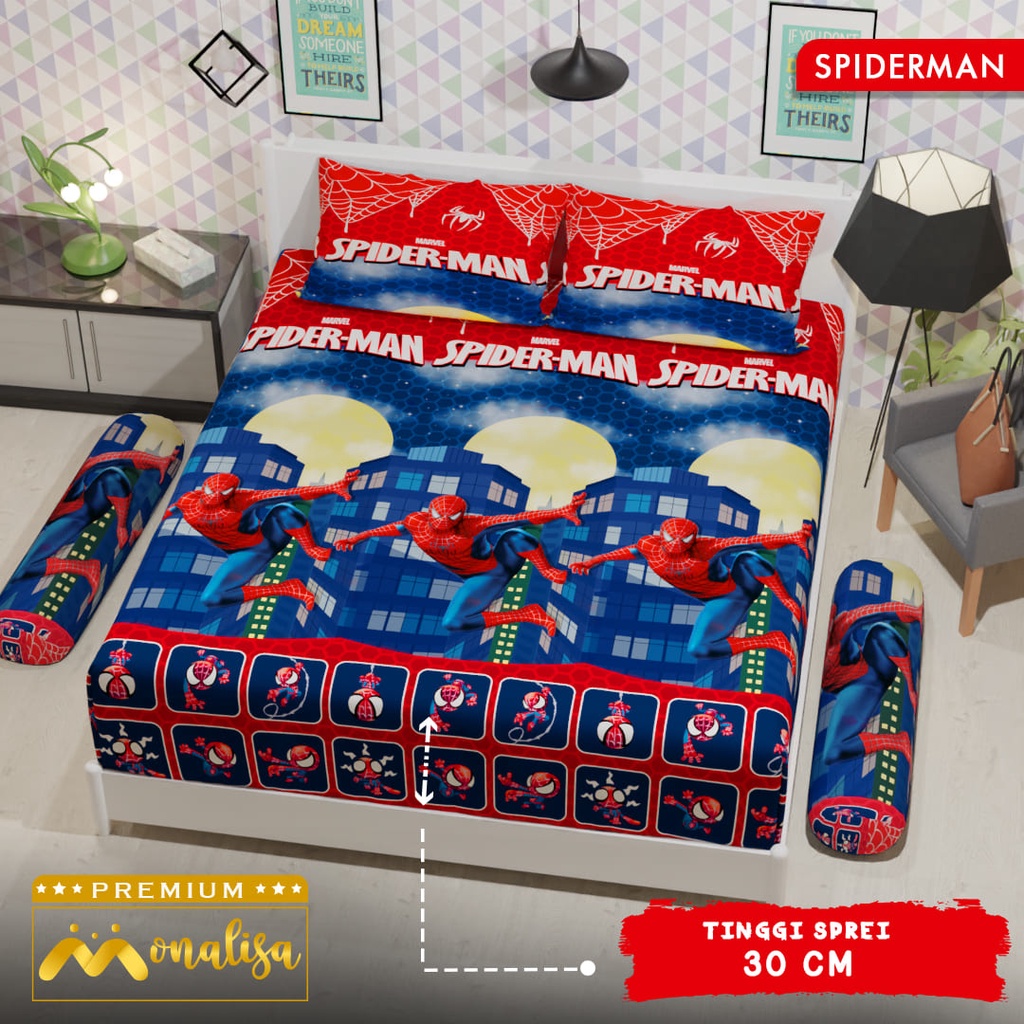 Monalisa Premium Sprei Uk 160/180 T 30 - Spiderman