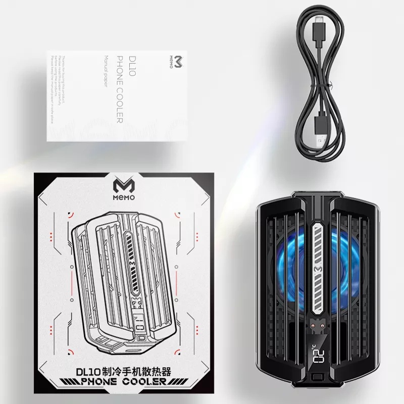 MEMO DL10 RGB Mobile Fan Cooler Phone Cooler Radiator with Battery