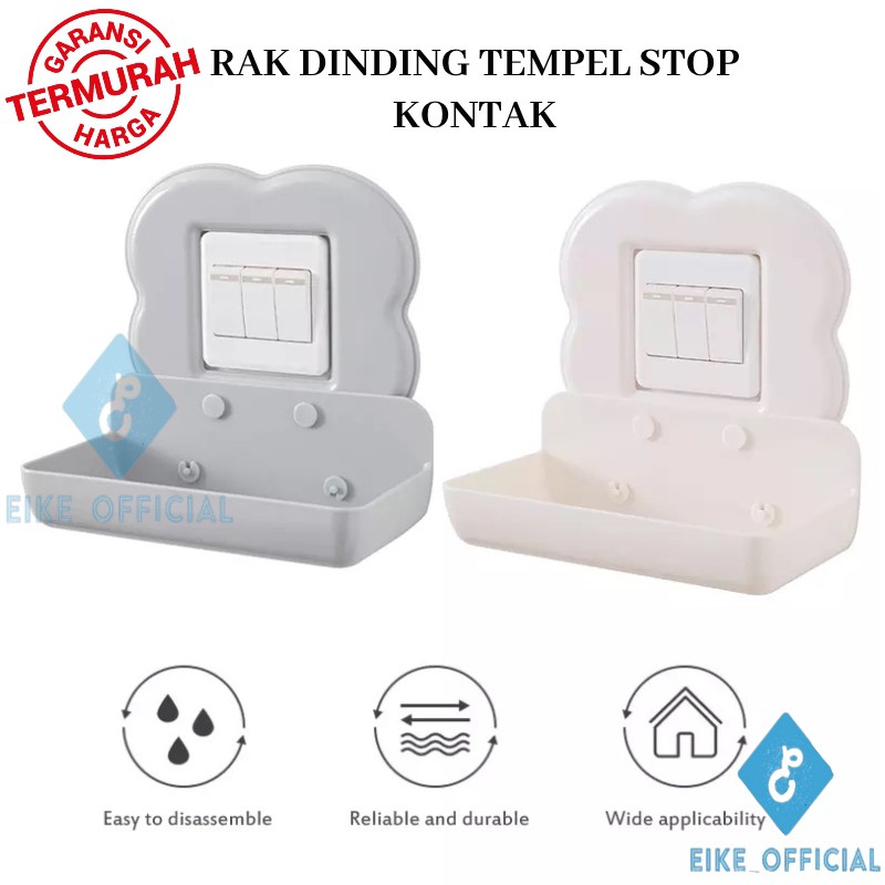 Eike - Rak Dinding Tempel Stop Kontak / Rak Tempat Cas Hp Di Stop Kontak / Rak Barang / Rak Hp