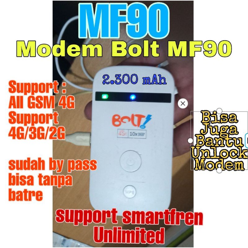 Modem Wifi Mifi Bolt ZTE MF90 Sudah Unlock Alloperator ...