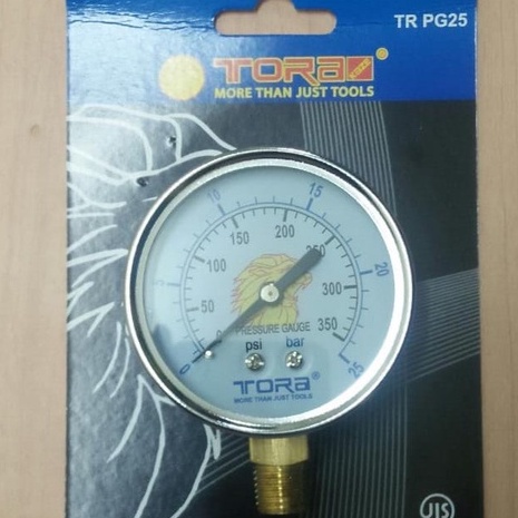 PRESSURE GAUGE 25 BAR/Pengukur Tekanan Pressure Gauge NPT 1/4 Part Pompa Air/ALAT UKUR TEKANAN ANGIN