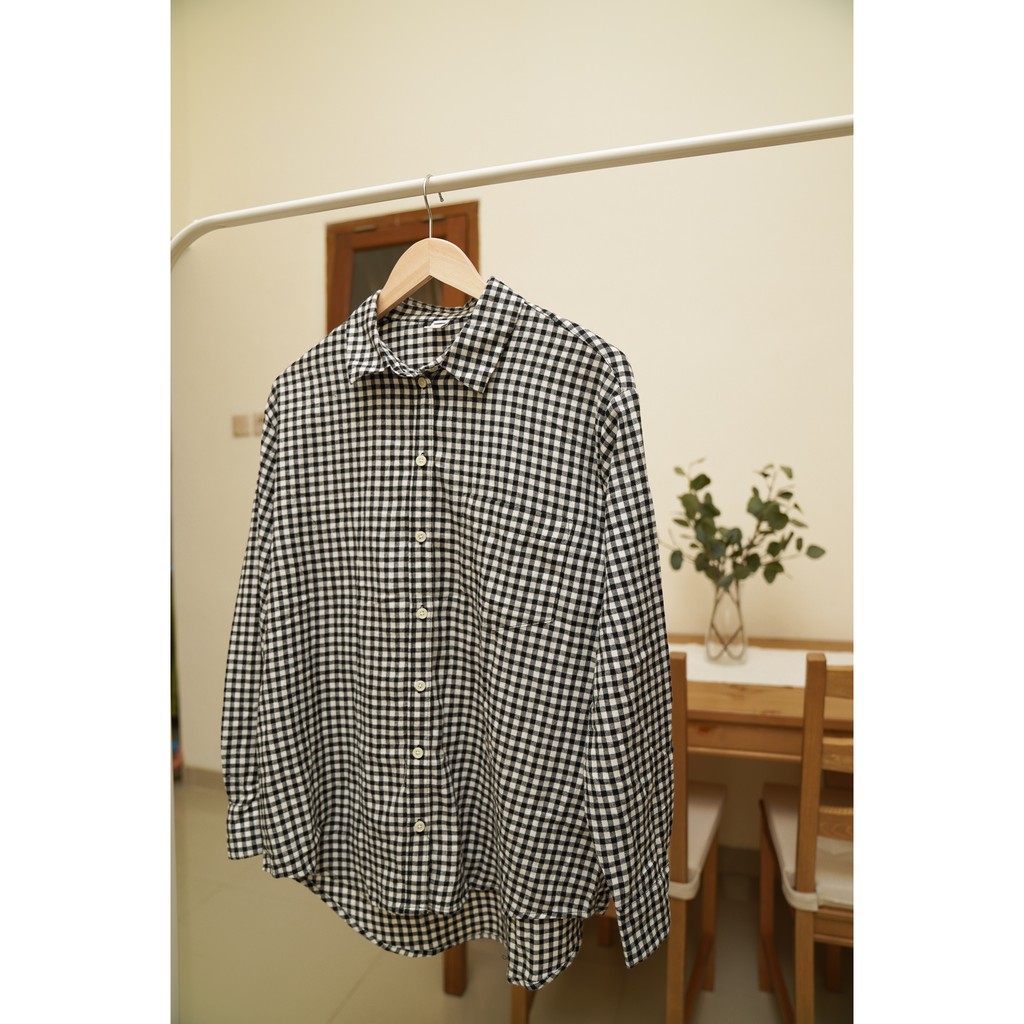 OLD NAVY KEMEJA WANITA FLANNEL PLAID SHIRT