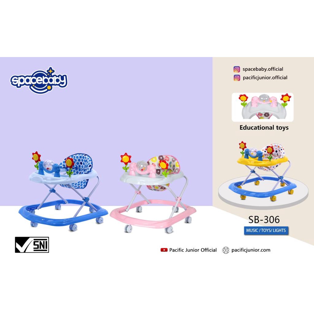 Alat Belajar Jalan Anak Bayi Balita SB 306 Baby Walker Spacebaby 306 Babywalker Space Baby SB306 pacific sb 139 sb 302 sb 309 sb 315 sb 316 sb139 sb302 sb309 sb315 sb316