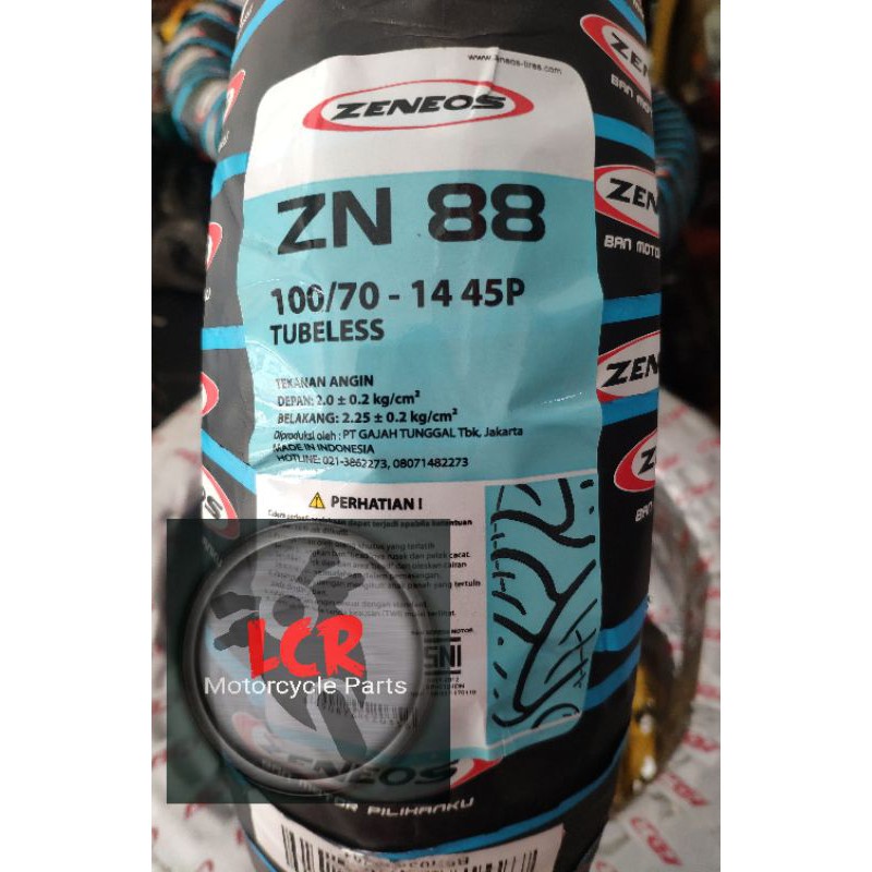 [𝗔𝗦𝗟𝗜 𝟭𝟬𝟬%] Ban Luar Tubeless 100/70 - 14 Zeneos IRC Matic Tubles 100 70 14 Ring 14 Ban Belakang Yam