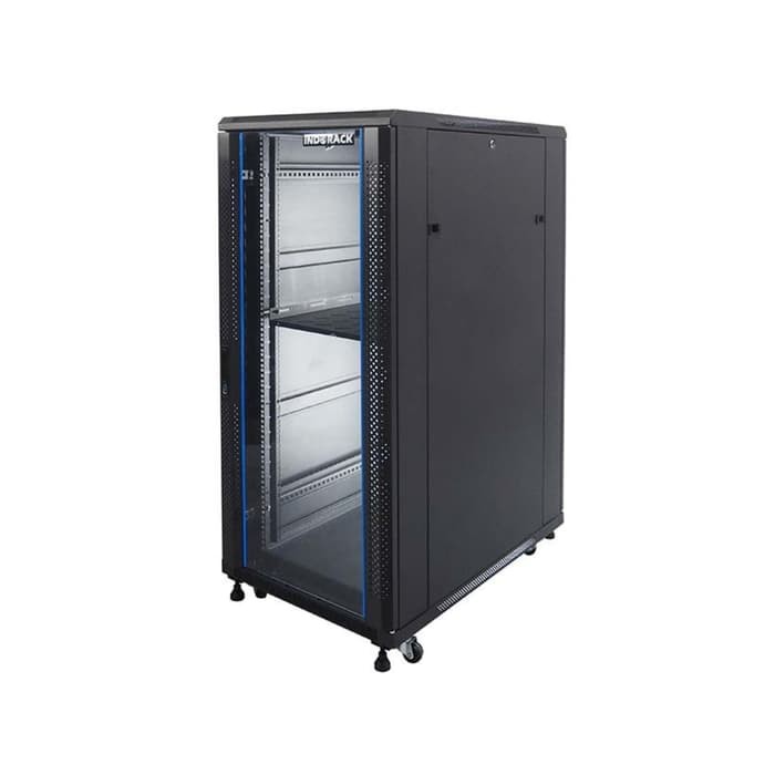 Indorack IR9027G Standing Close Rack 19&quot; 27U Glass Door Depth 900mm STANDING CLOSE RACK 27U GLASS