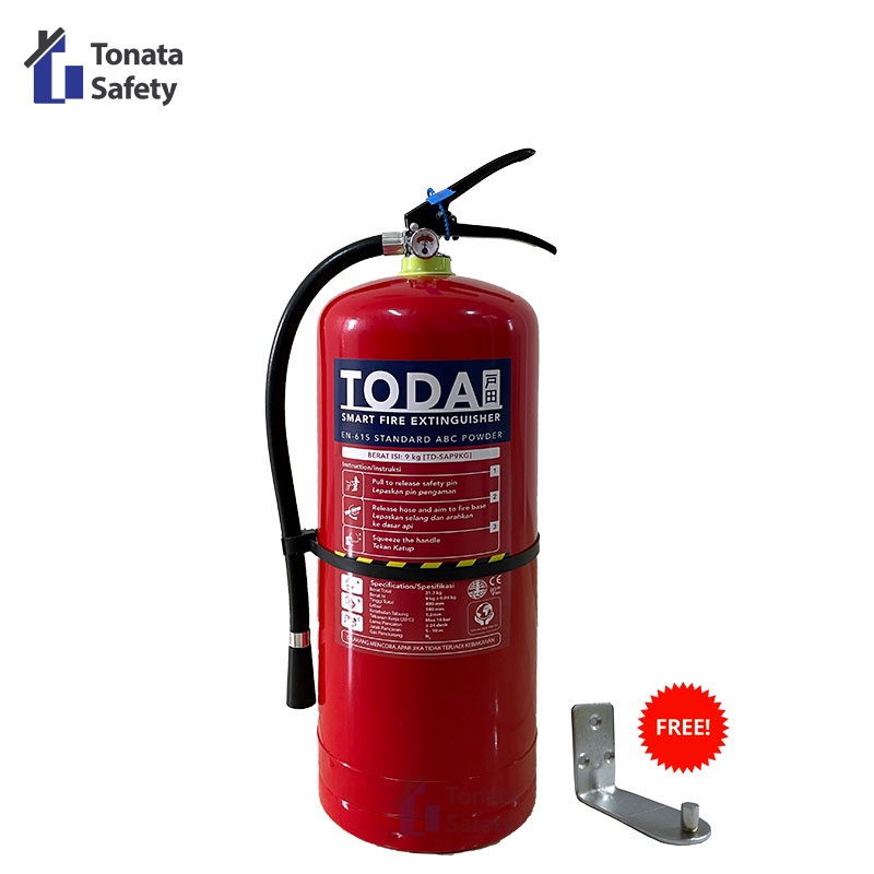 APAR 9 kg / Pemadam Api 9kg / Set Komplit TODA by TONATA Fire Extinguisher