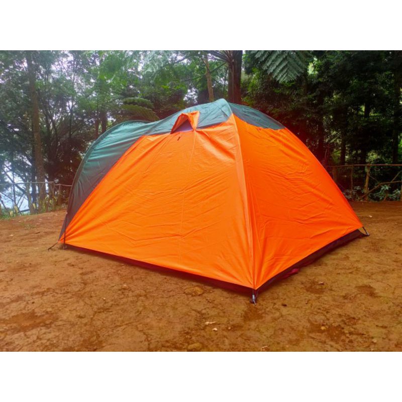 Tenda Dome 4/5 Orang Double Layer` 4P 5P Anti Air Waterproof Tent` Kemah Outdoor Camping Indoor