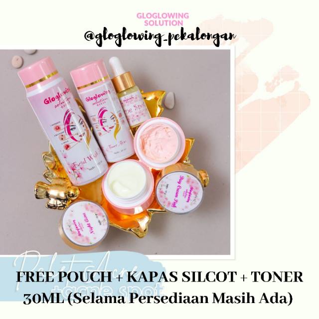 PAKET KOMPLIT GLOGLOWING SKINCARE BPOM ORIGINAL (FREE GIFT)