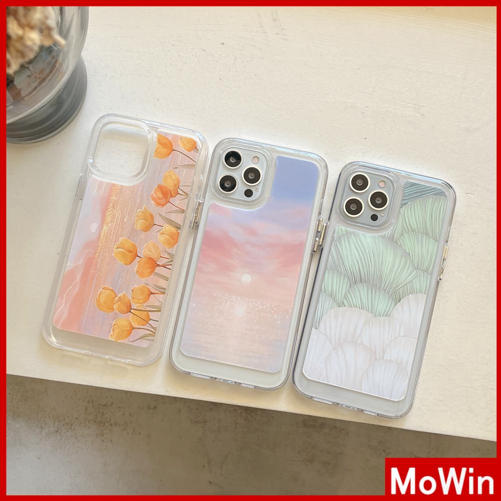 iPhone Case Silicone Soft Case Clear Case Thickened Shockproof Protection Camera Sunset Flower Compatible For iPhone 11 iPhone 13 Pro Max iPhone 12 Pro Max iPhone 7 Plus iPhone xr