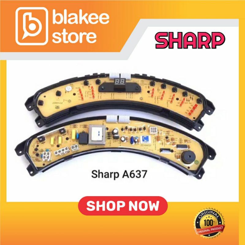 Modul pcb mesin cuci sharp ES N70KY ES N75KY ES N85KY code part A637 original program