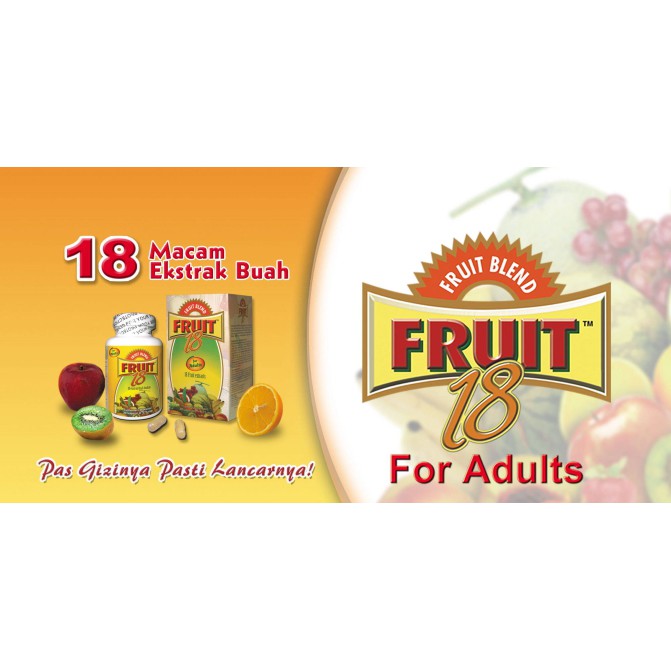 Fruit 18 Adult (kemasan botol isi 30 kapsul)