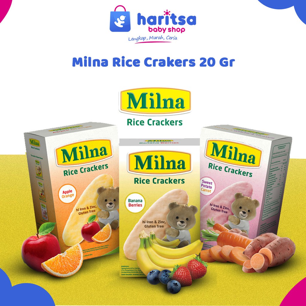 Milna Rice Crakers 20 Gr / Makanan Bayi / Snack Bayi